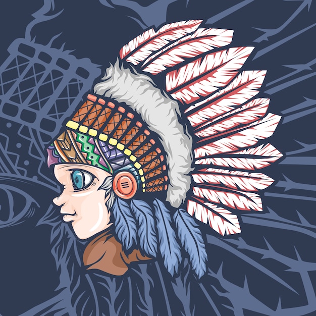 ilustración india del cild