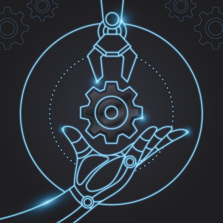 Vector ilustración de la industria 4.0 con gradiente