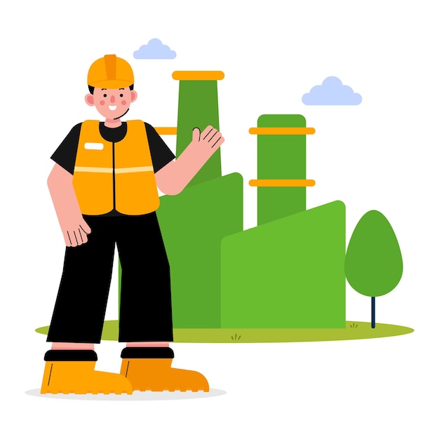 Vector ilustración de la industria verde