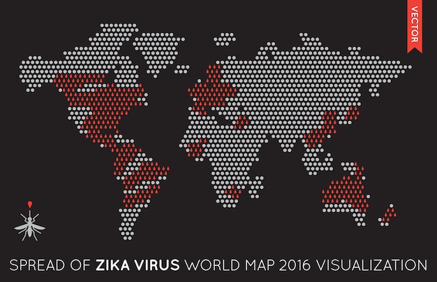 Ilustración de infografía de mapa del mundo plano