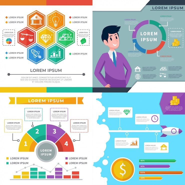Vector ilustración de infografía de negocios