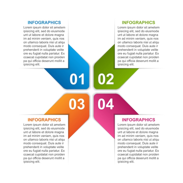 Ilustración de infografía de opciones de negocio