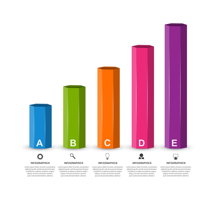 Vector ilustración de infografía de opciones de negocio