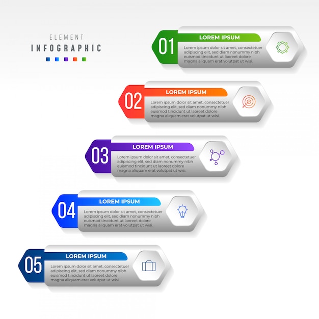 Vector ilustración de infografías de negocios