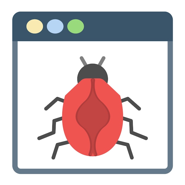 Ilustración de un insecto plano