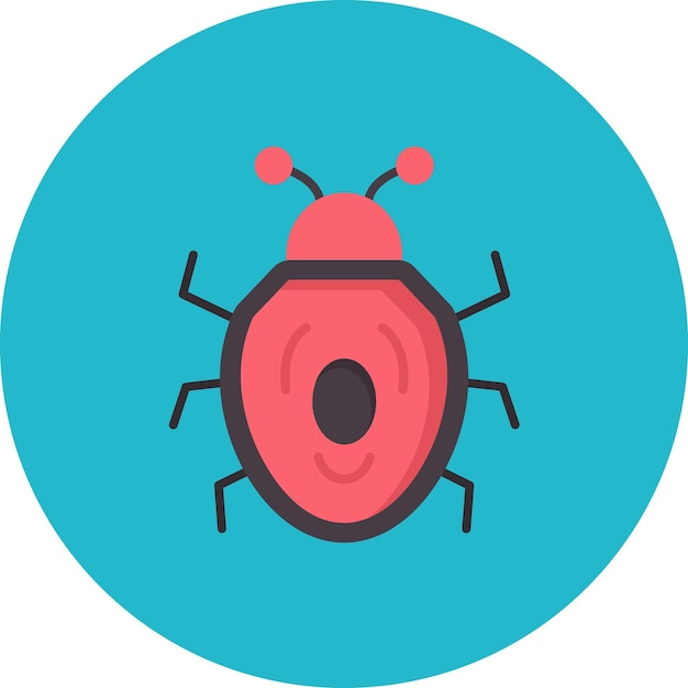 Ilustración de un insecto plano