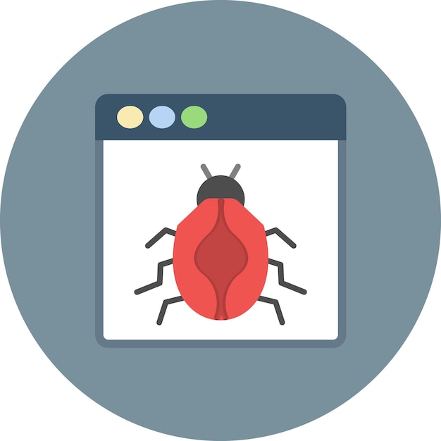 Ilustración de un insecto plano