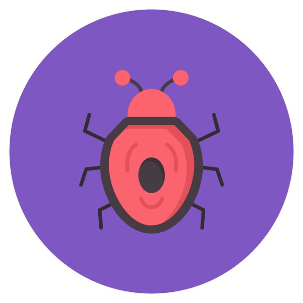 Ilustración de un insecto plano