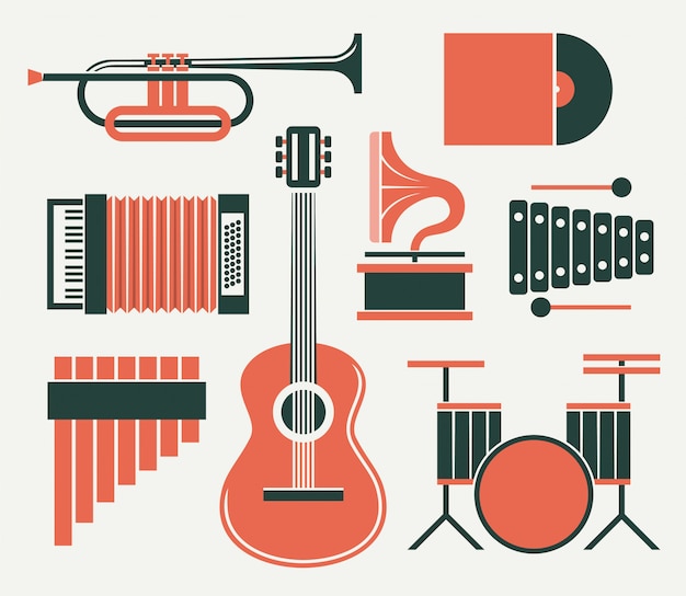 Vector ilustración del instrumento musical