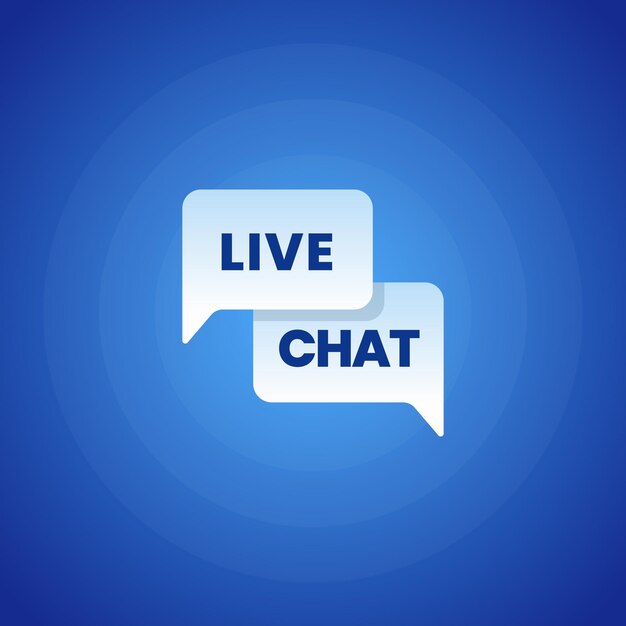Ilustración de interacción dinámica de chat en vivo