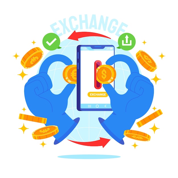 Ilustración de intercambio plano
