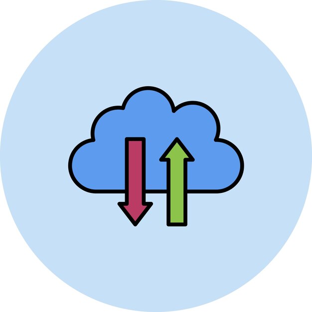 Ilustración del interruptor plano de la nube