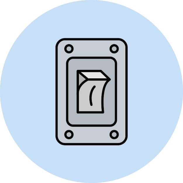 Ilustración del interruptor plano