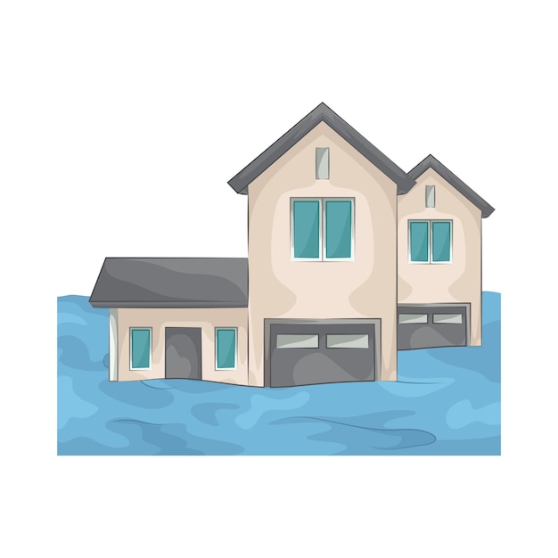 Ilustración de la inundación