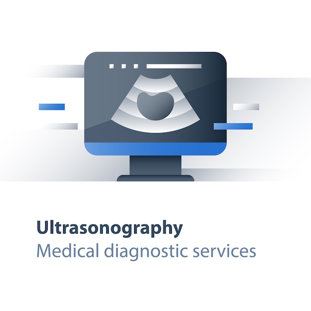 Ilustración de investigación de ultrasonido