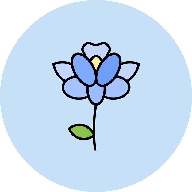 Ilustración del iris plano