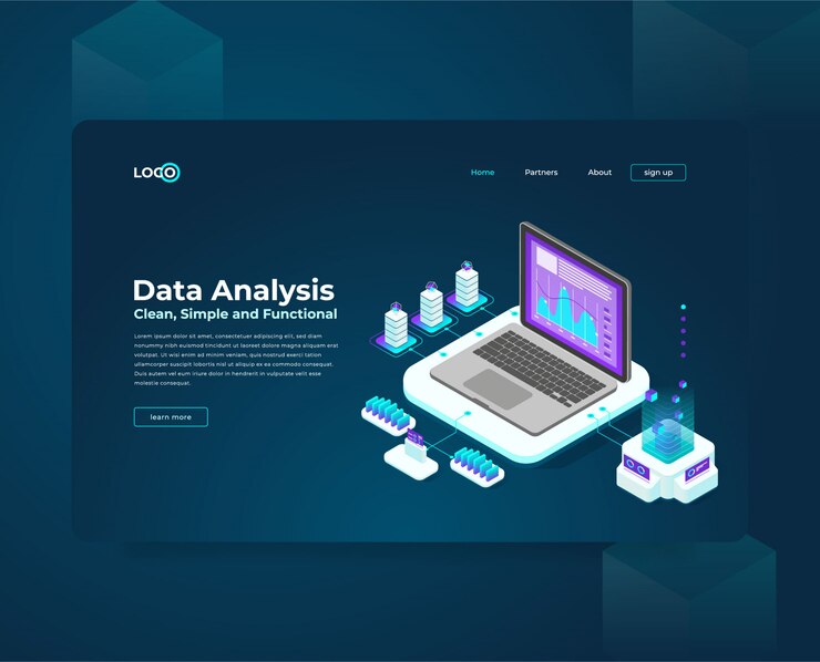 Vector ilustración isométrica análisis de datos