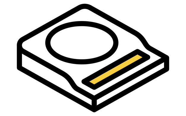 Ilustración isométrica de la escala digital de cocina para utensilios de cocina