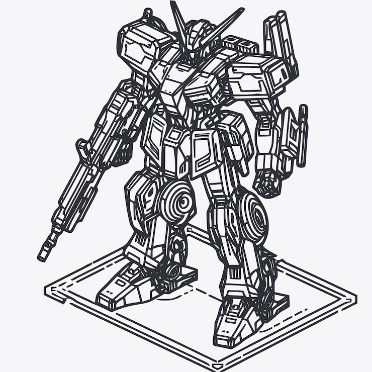 Vector ilustración isométrica del robot