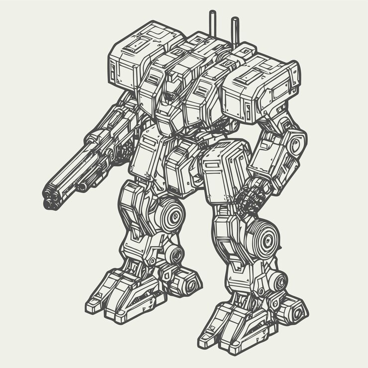 Vector ilustración isométrica del robot