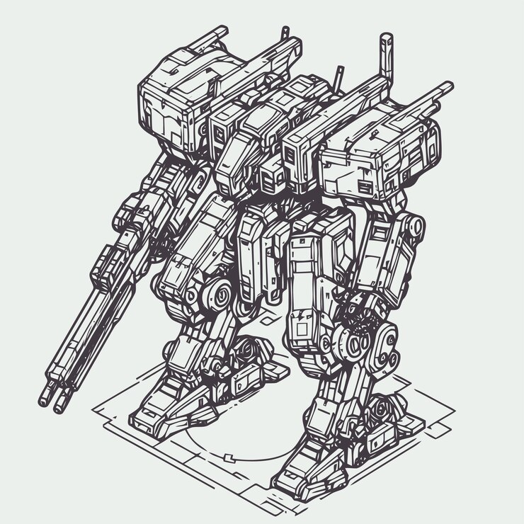 Vector ilustración isométrica del robot