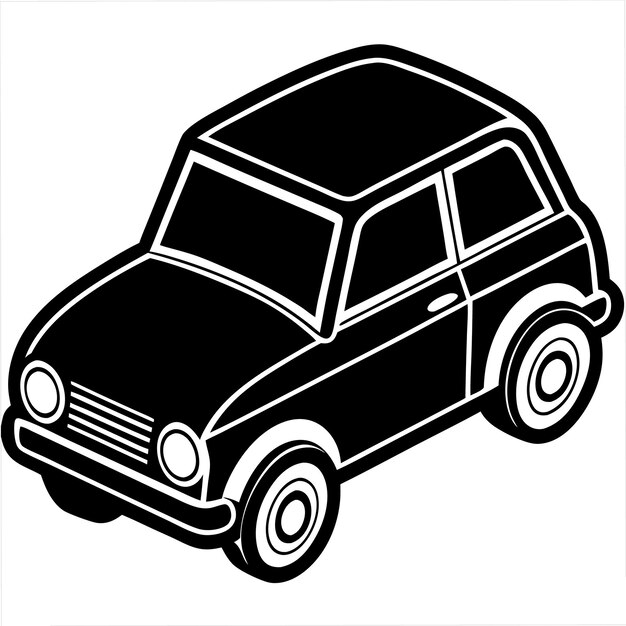 Ilustración isométrica sencilla del automóvil