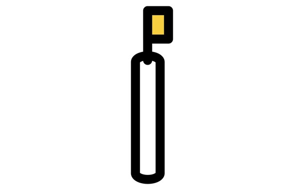 Ilustración isométrica simple del cepillo de dientes eléctrico