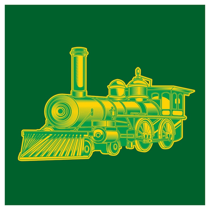 Ilustración issolated de tren vintage