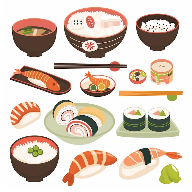 Ilustración japonesa diseño vectorial de fondo patrón textura gráfico retro