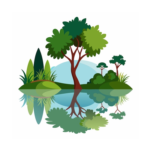Ilustración del jardín mogol con marco de jardín