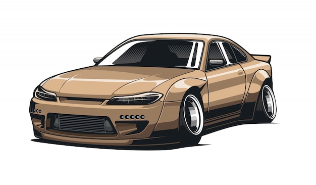 Ilustración de jdm de coche deportivo