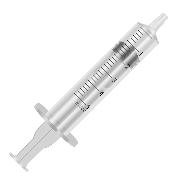 Ilustración de jeringas médicas en estilo realista Vector EPS 10 ilustración