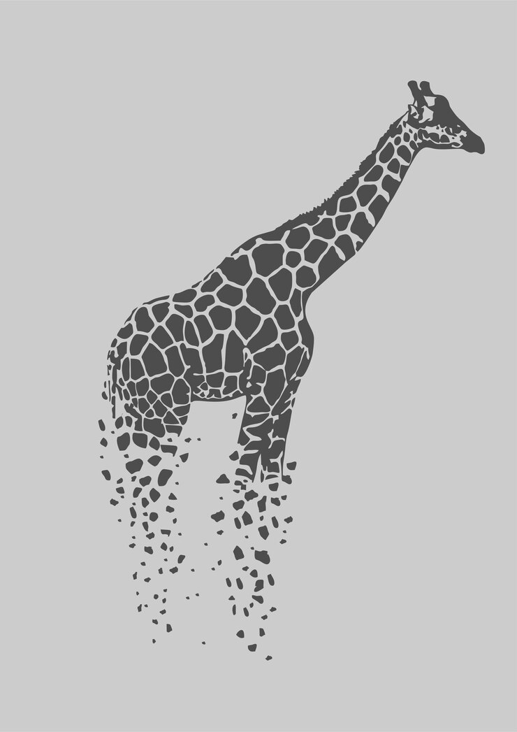 Vector ilustración de jirafa
