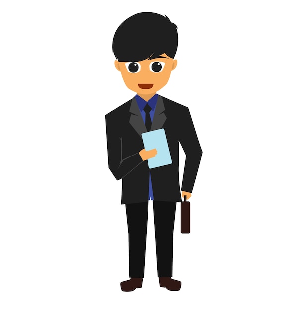 Ilustración de joven empresario