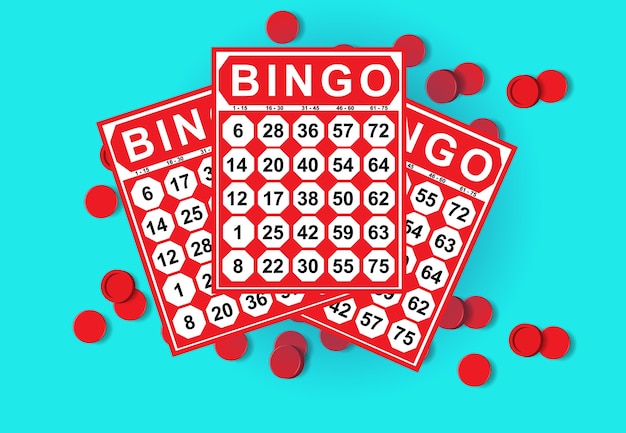 Ilustración del juego de cartas de bingo