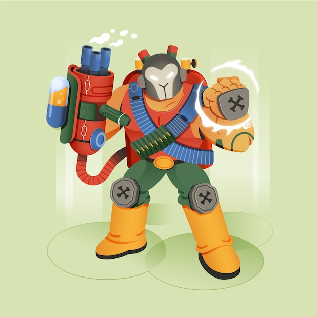 Ilustración del juego dibujada a mano