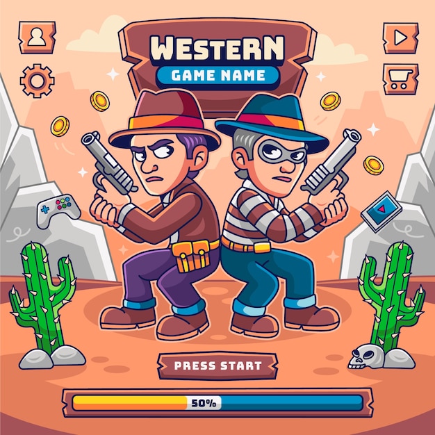 Ilustración del juego dibujada a mano
