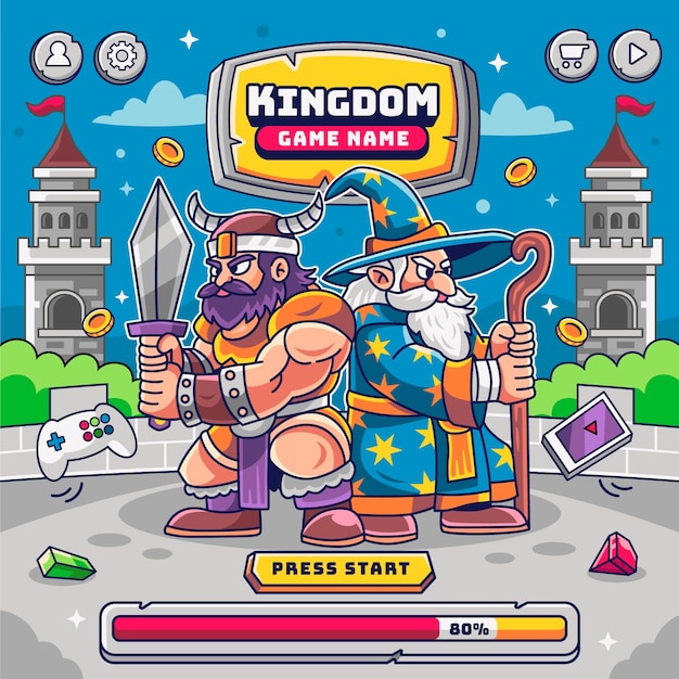 Ilustración del juego dibujada a mano