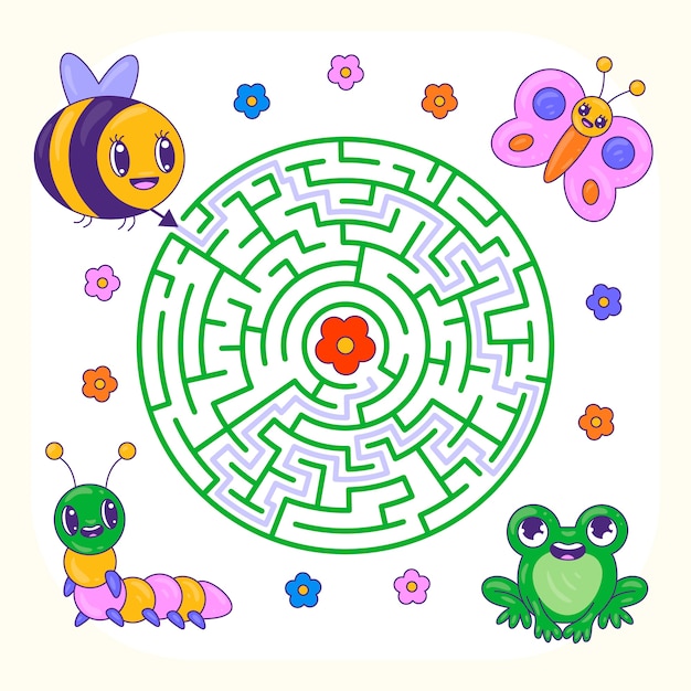 Ilustración de juego de niños dibujados a mano