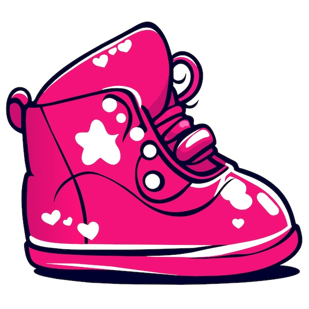 Ilustración de un juego de zapatos para niñas