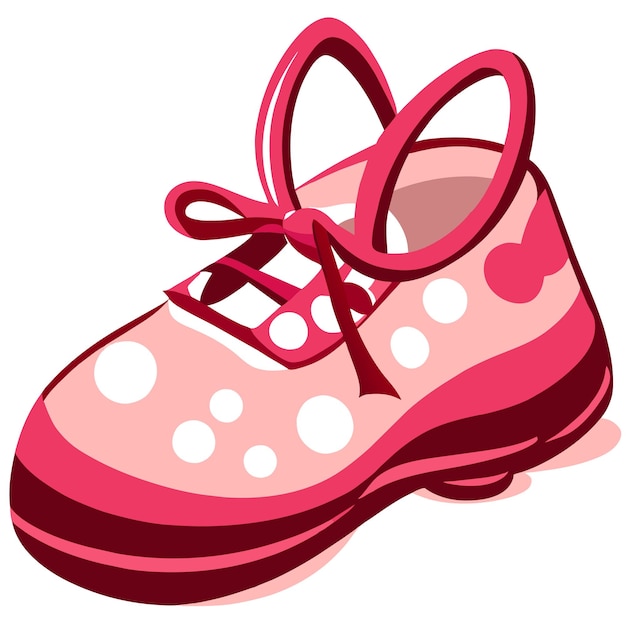 Ilustración de un juego de zapatos para niñas