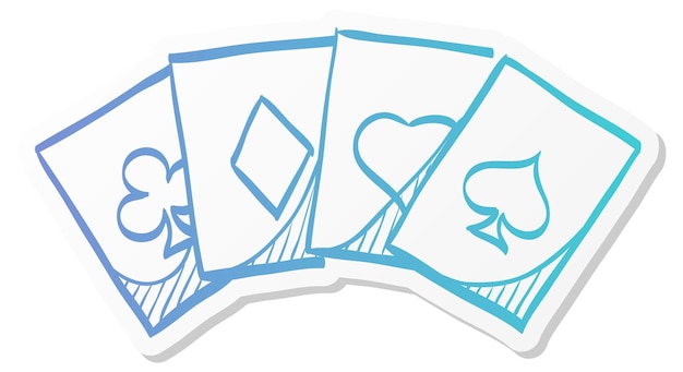 Ilustración de juegos de cartas