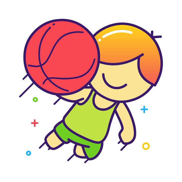 Ilustración de jugador de baloncesto