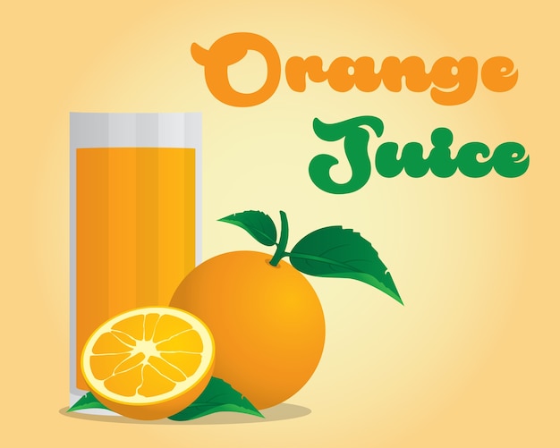 Vector ilustración de jugo de naranja