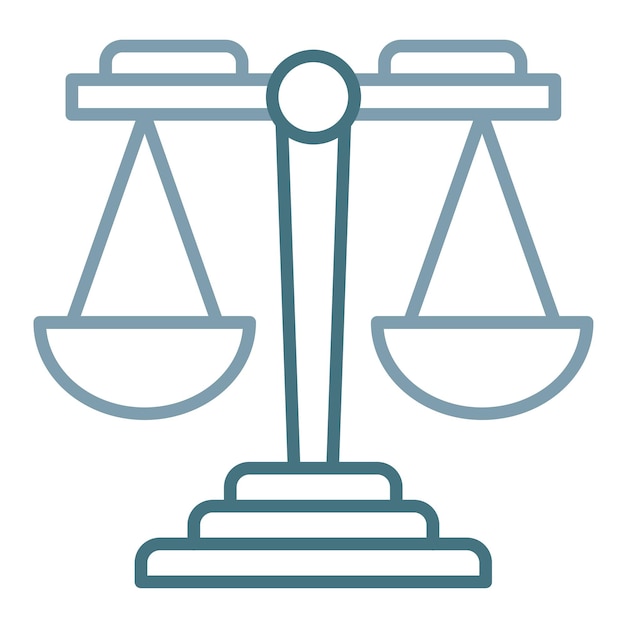 Ilustración de la justicia plana