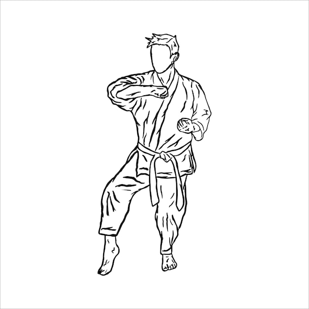 Ilustración de karate