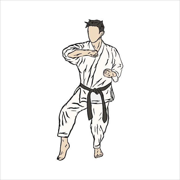 Ilustración de karate