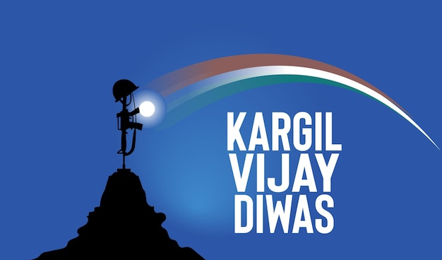 Ilustración de kargil vijay diwas