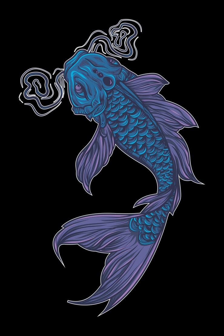 Ilustración de koi