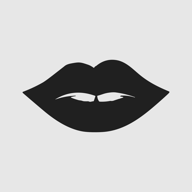 Ilustración de labios arte vectorial de labios